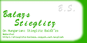 balazs stieglitz business card
